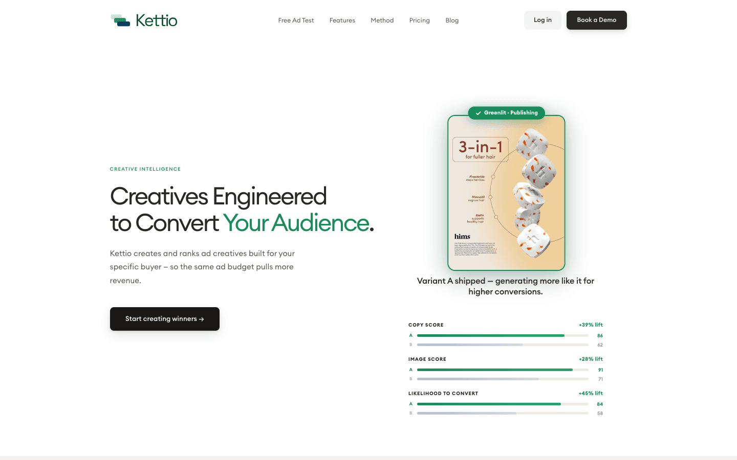 Kettio — website screenshot