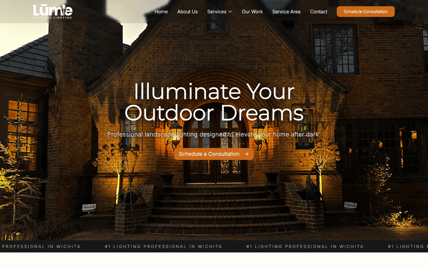 Lume Outdoor — website screenshot